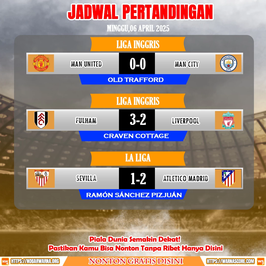 Hasil Pertandingan Seru